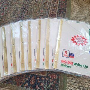 NWT Avery Big Tab Write-On Dividers